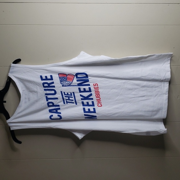 Chubbies Mens Capture The Cubbies Tank White XXL - Picture 6 of 6